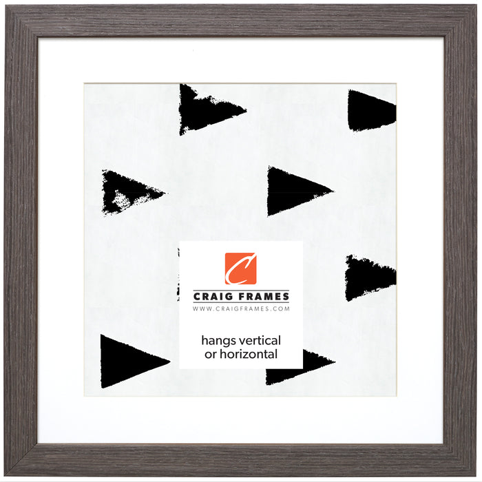 Farmhouse Essentials 1.25", Charcoal Gray Matted Picture Frame
