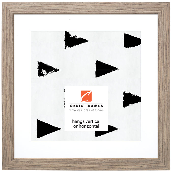 Farmhouse Essentials 1.25", Light Walnut Brown Matted Picture Frame