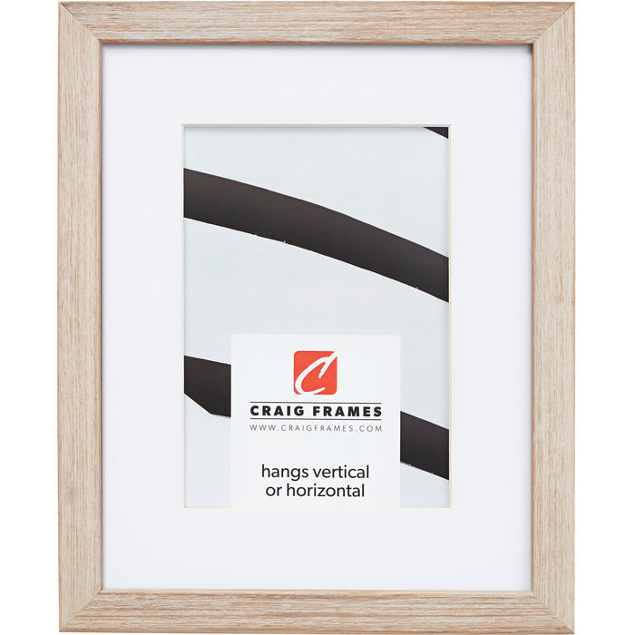 Farmhouse Essentials Tall .75", Weathered White Matted Picture Frame