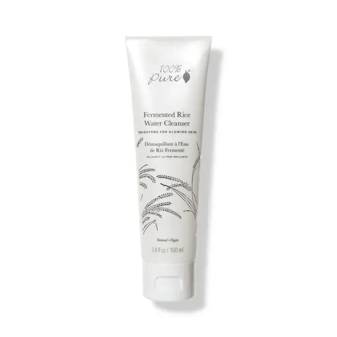 Fermented Rice Water Cleanser tube packaging for glowing skin, featuring 100ml of pure cleanser, labeled Water Cleanser.