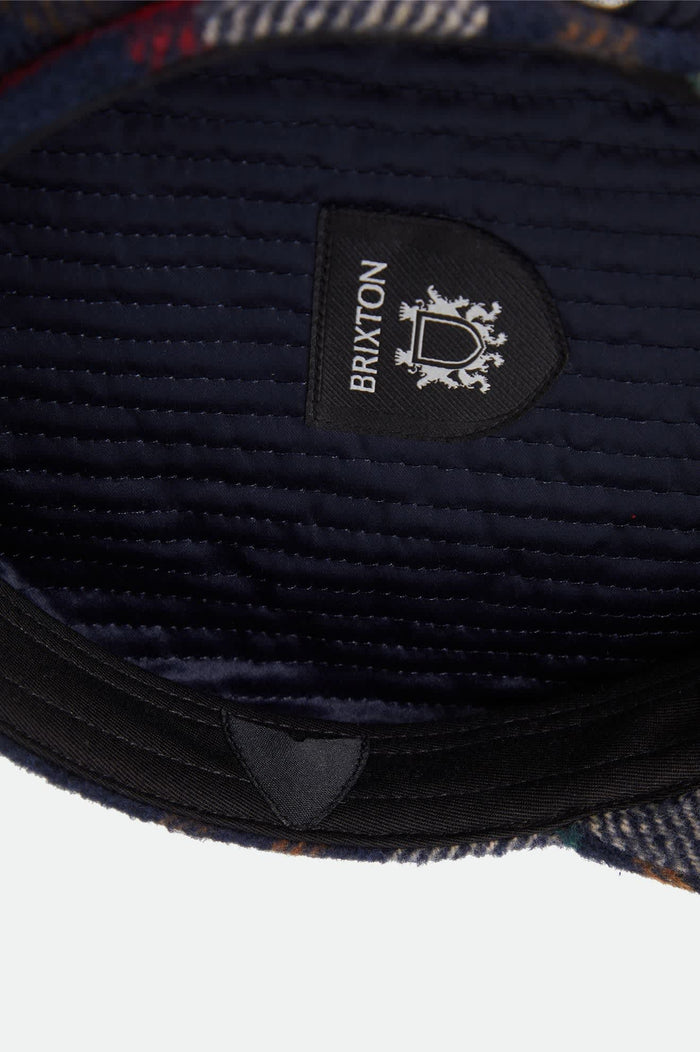 Unisex Fiddler Fisherman Cap in the color Navy/Green/Red/Cream - Additional Laydown image