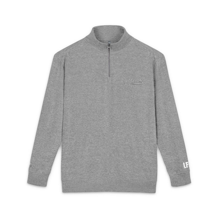 Fleece Pullover Embroidered with Memento Mori LFRH Live Fearless, Remember Humbly - Memento Mori Clothing