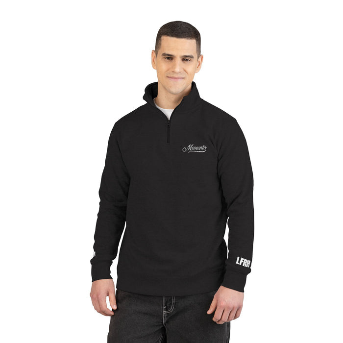 Fleece Pullover Embroidered with Memento Mori LFRH Live Fearless, Remember Humbly - Memento Mori Clothing