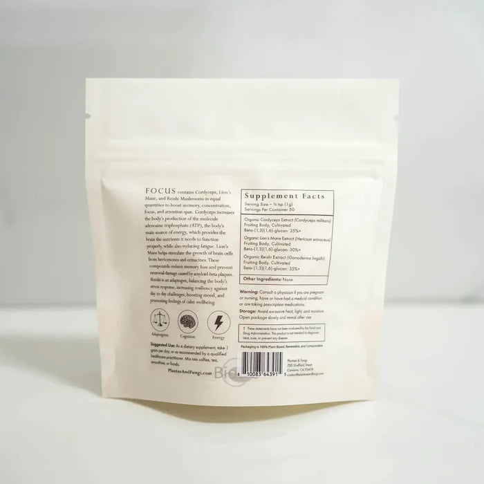 Focus Mushroom Powder For Brain Health