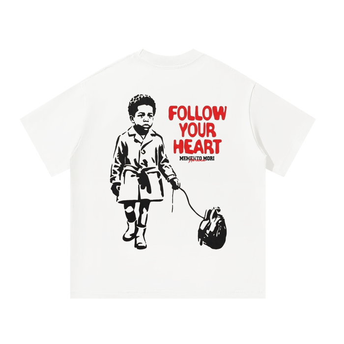 Follow Your Heart Unisex Oversized T-Shirt - Memento Mori Clothing