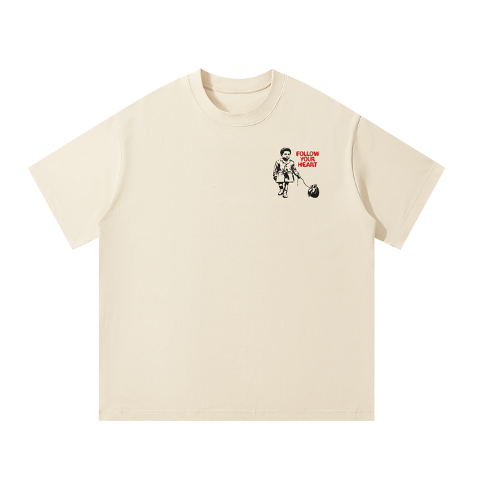 Follow Your Heart Unisex Oversized T-Shirt - Memento Mori Clothing