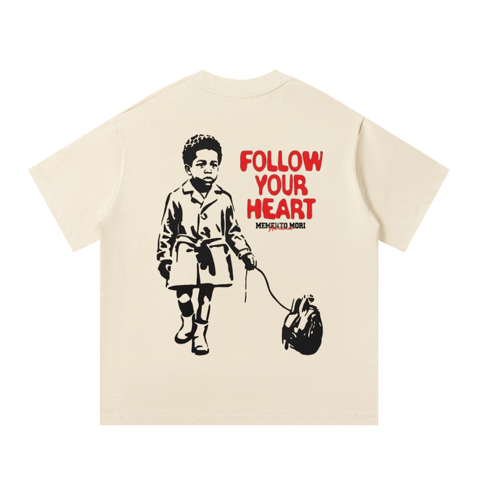 Follow Your Heart Unisex Oversized T-Shirt - Memento Mori Clothing