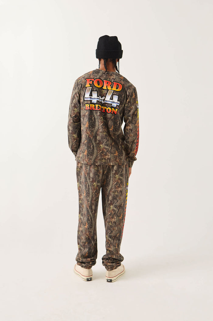 Men's Ford 4x4 Chrome Sweatpant in the color Boxwood Green - Men's Back View