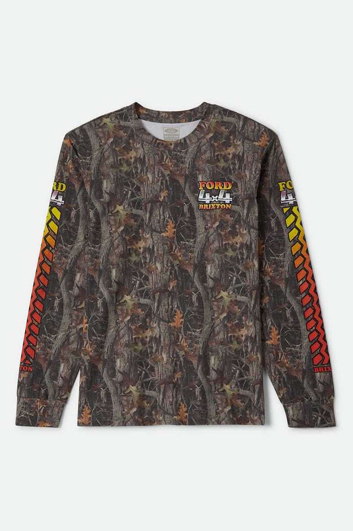 Men's Ford 4x4 Chrome T-Shirt in the color Boxwood Green - Front Product View