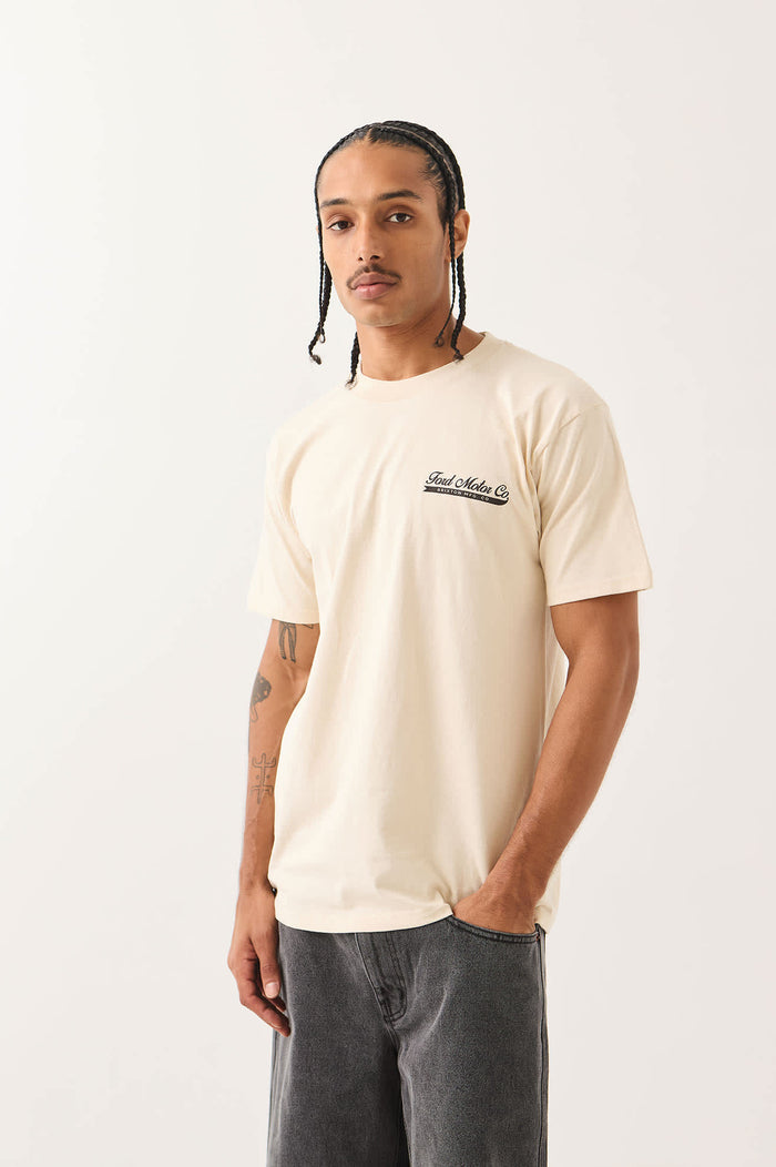 Men's Ford 71 Pickup T-Shirt in the color Wimbledon White - Men's Side View