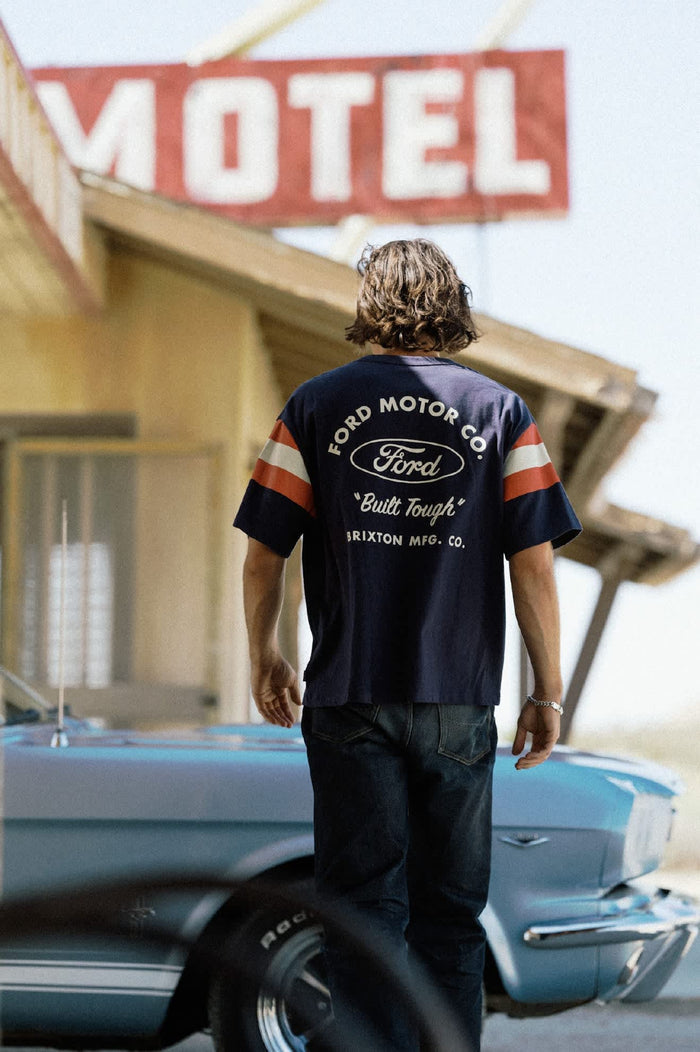 Men's Ford Built Tough Jersey in the color American Navy - Men's Lifestyle image