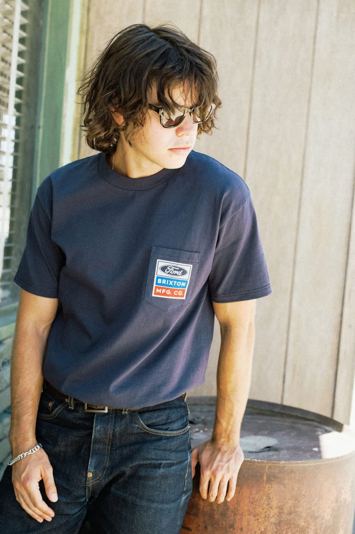 Men's Ford Service Dept Pocket T-Shirt in the color American Navy - Men's Lifestyle image