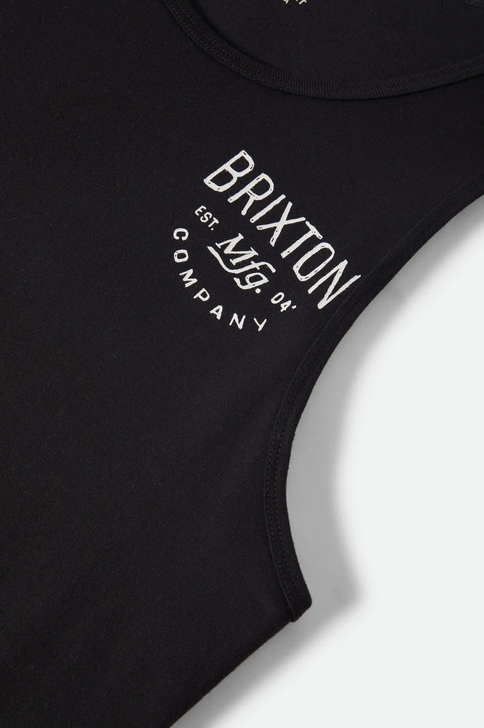 Men's Fremont Tank Top in the color Black - Additional Laydown image