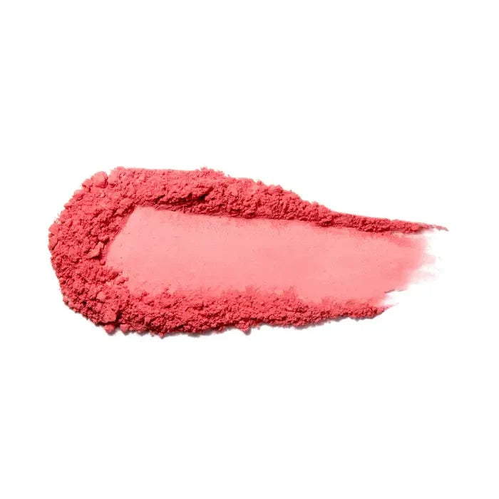 Pink blush swatch on a white background
