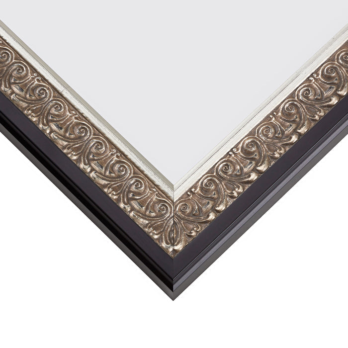Furio 1.75", Distressed Silver and Black Picture Frame