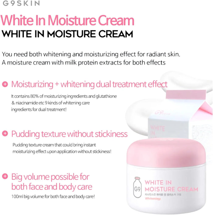 [G9SKIN] White In Moisture Cream 100ml - Ballagrio