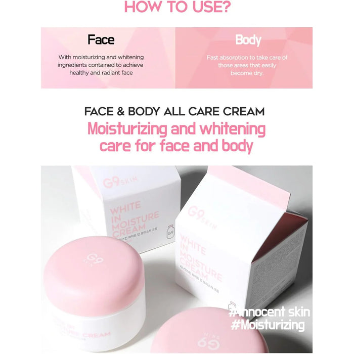 [G9SKIN] White In Moisture Cream 100ml - Ballagrio