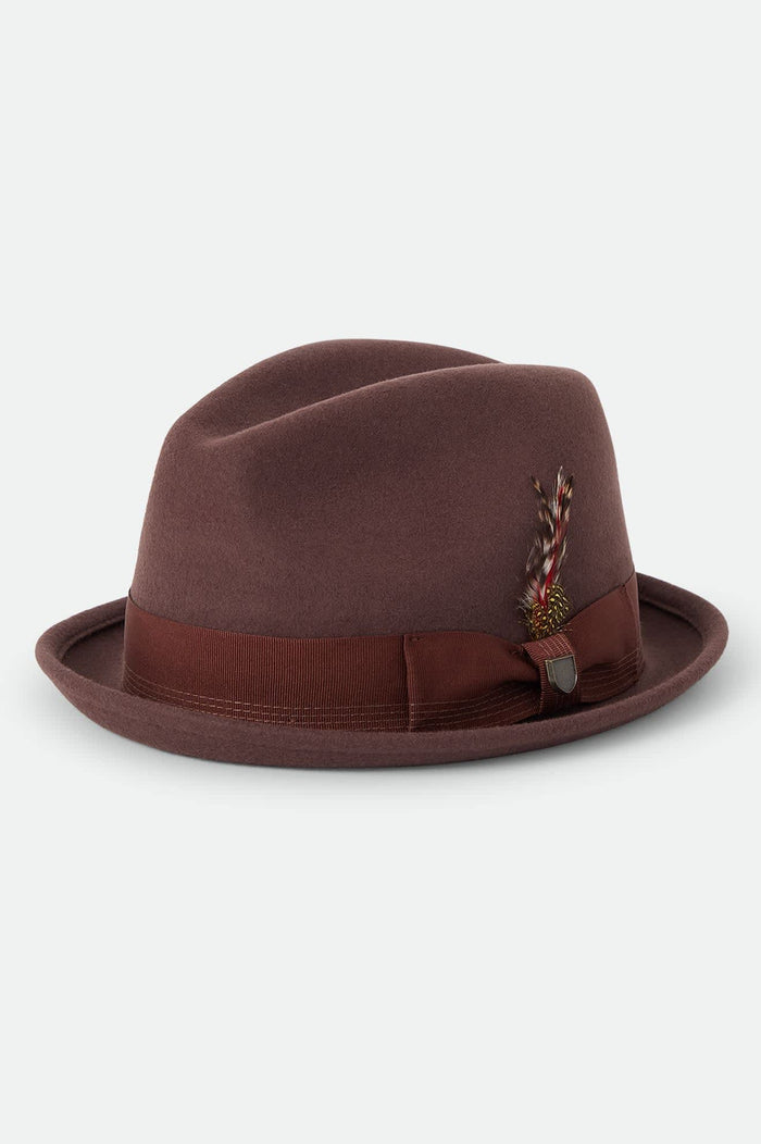 Unisex Gain Fedora in the color Chestnut - Front Product View