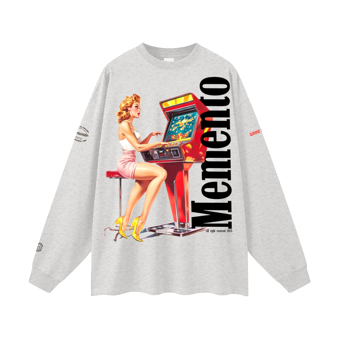 Oversized Unisex Long Sleeve T-Shirt - Memento Mori Clothing