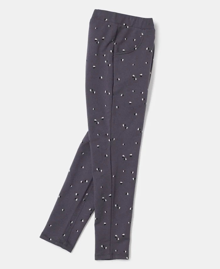Super Combed Cotton Elastane French Terry Printed Jeggings - Periscope Print-5