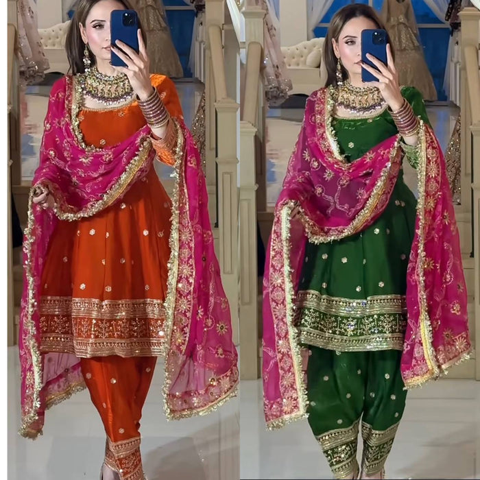 Glamorous Fusion: Celebrate in Stunning Attire