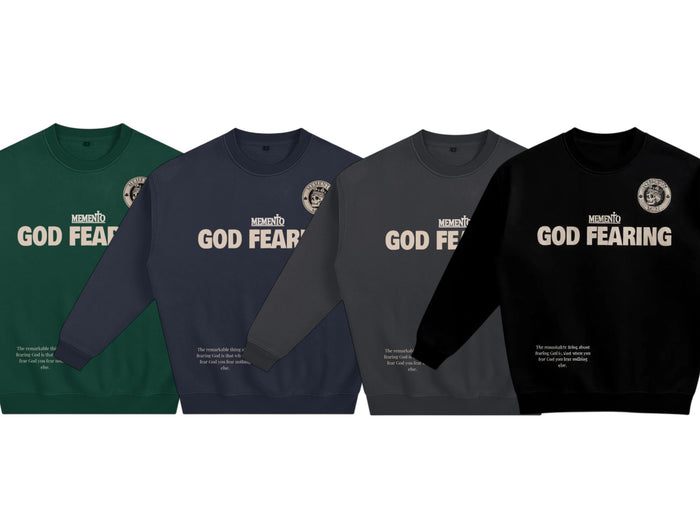God Fearing Fleeced Sweatshirt - Memento Mori Clothing