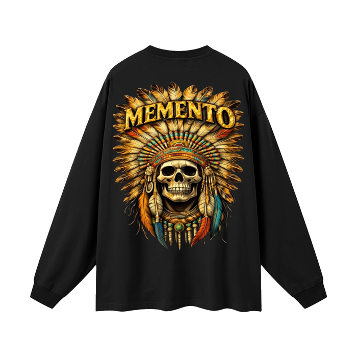 Golden Chief Oversized Unisex Long Sleeve T-Shirt - Memento Mori Clothing