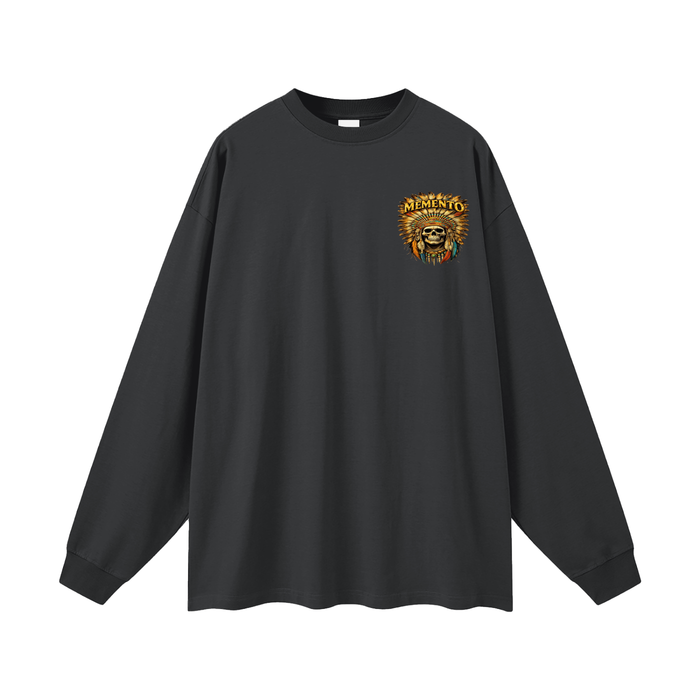 Golden Chief Oversized Unisex Long Sleeve T-Shirt - Memento Mori Clothing