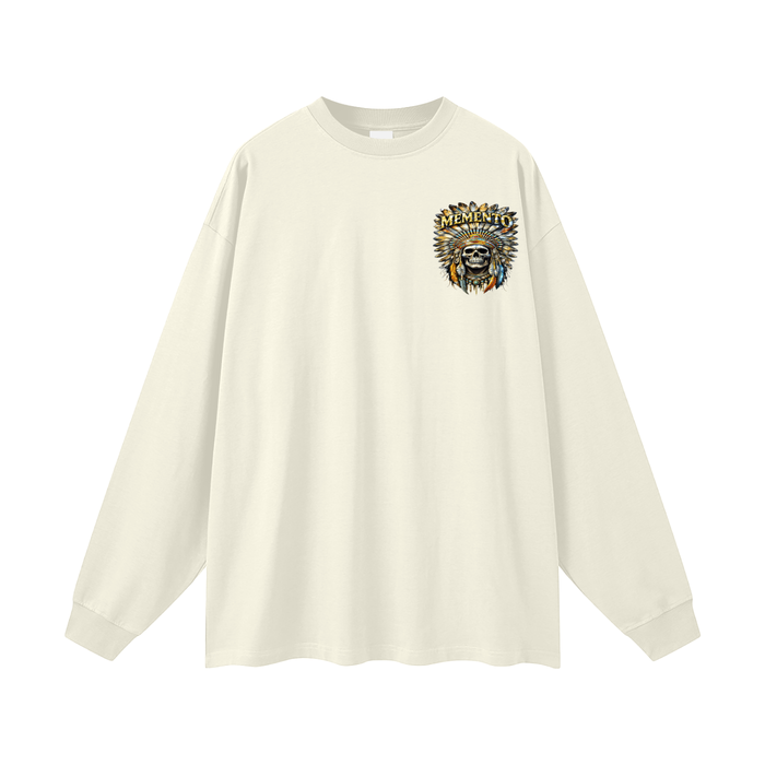 Golden Chief Oversized Unisex Long Sleeve T-Shirt - Memento Mori Clothing