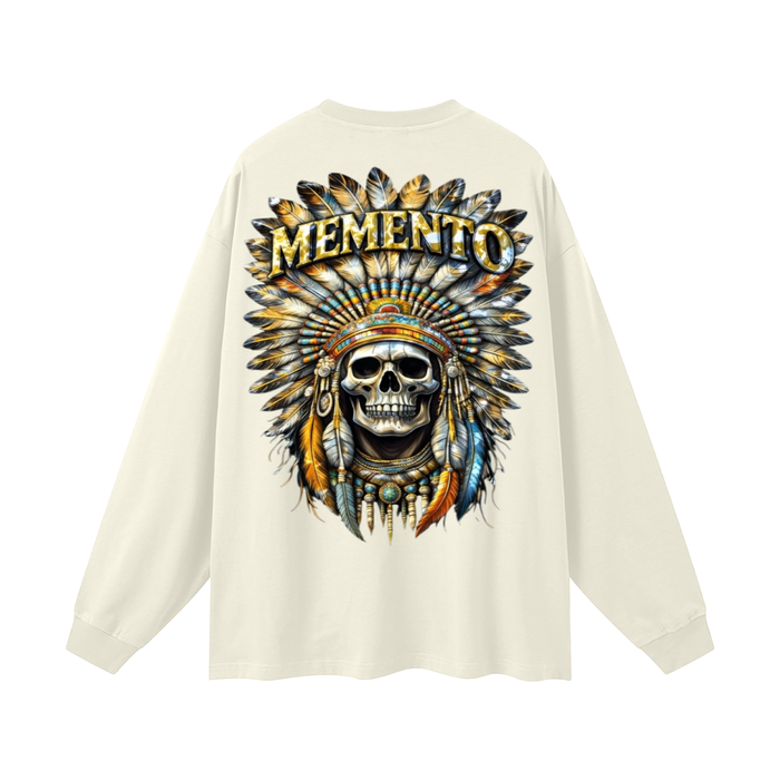 Golden Chief Oversized Unisex Long Sleeve T-Shirt - Memento Mori Clothing