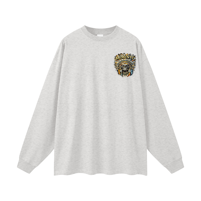 Golden Chief Oversized Unisex Long Sleeve T-Shirt - Memento Mori Clothing