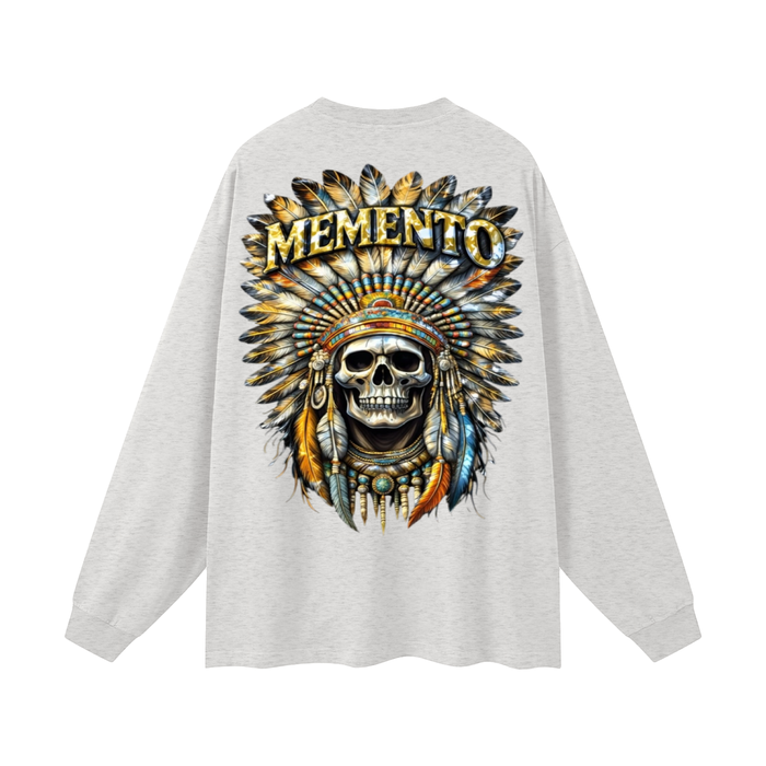 Golden Chief Oversized Unisex Long Sleeve T-Shirt - Memento Mori Clothing