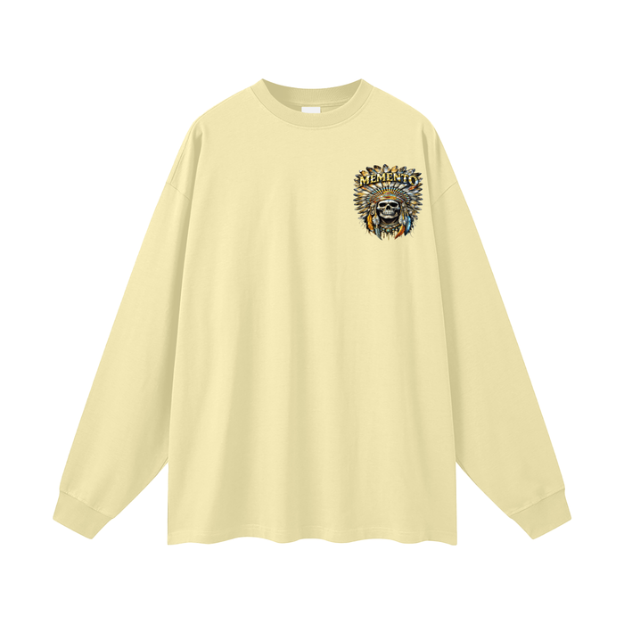 Golden Chief Oversized Unisex Long Sleeve T-Shirt - Memento Mori Clothing