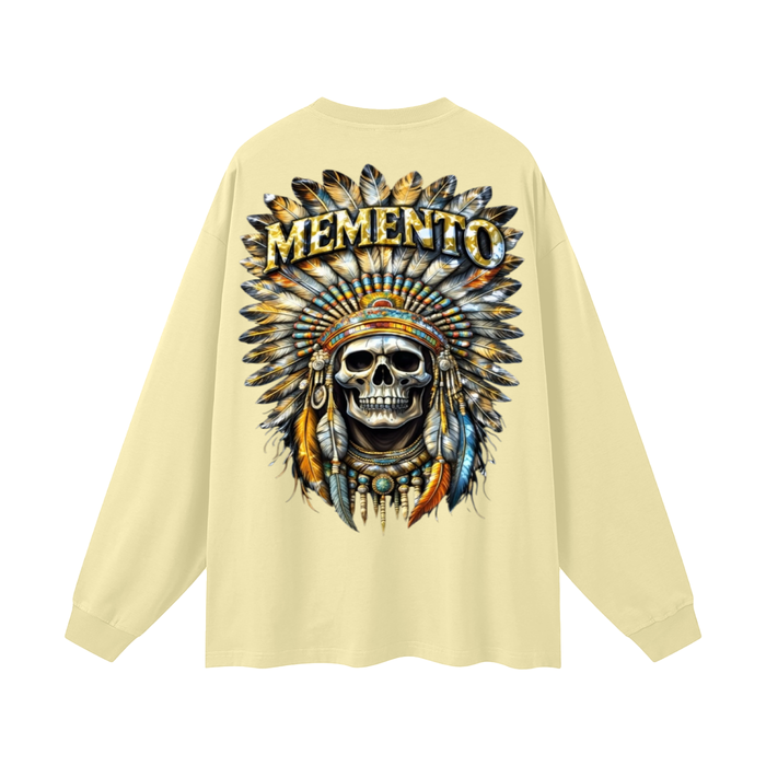 Golden Chief Oversized Unisex Long Sleeve T-Shirt - Memento Mori Clothing