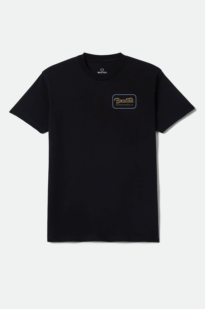 Men's Grade Standard T-Shirt in the color Black/Sunset/Grey Blue - Front Product View