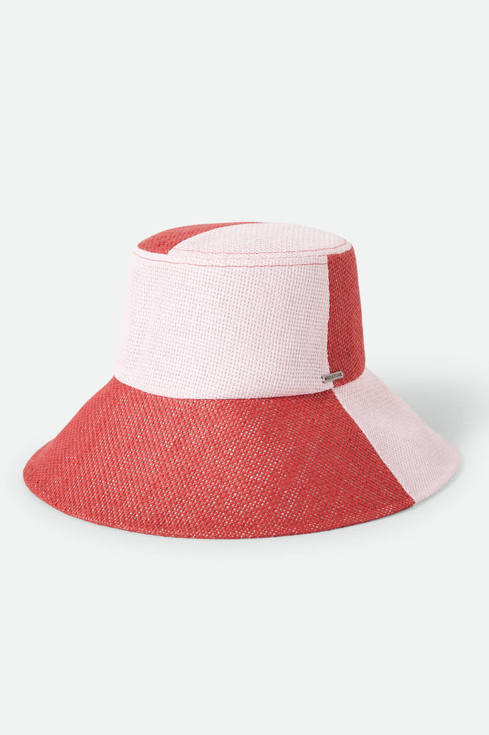 Women's Harmony Packable Bucket Hat in the color Silver Pink/Adrenaline Rush - Front Product View