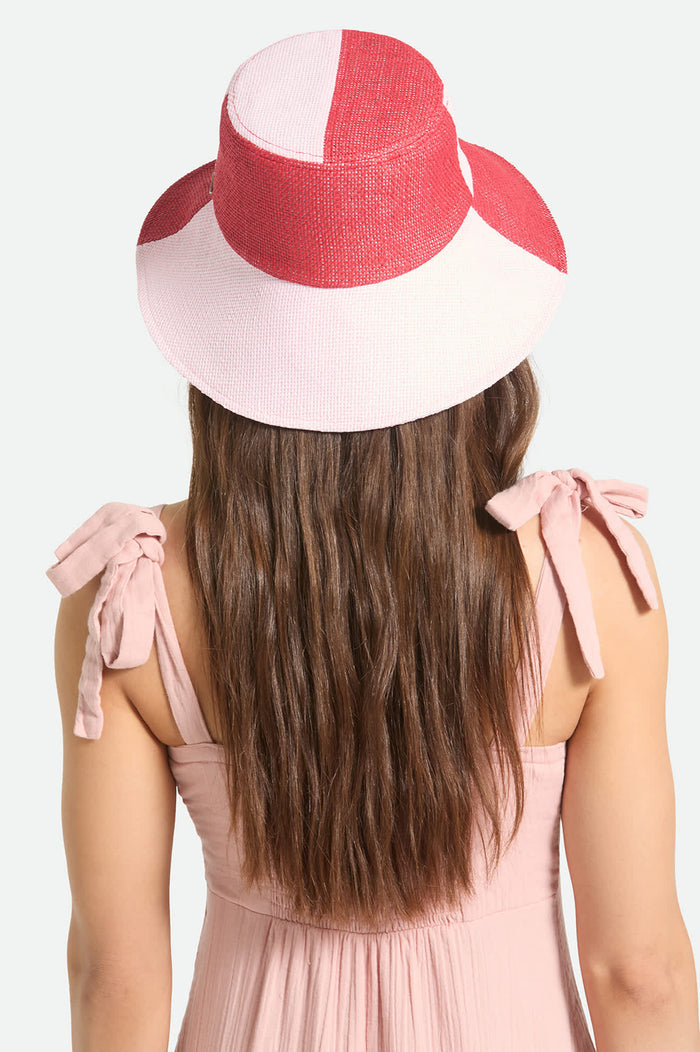 Women's Harmony Packable Bucket Hat in the color Silver Pink/Adrenaline Rush - Women's Back View