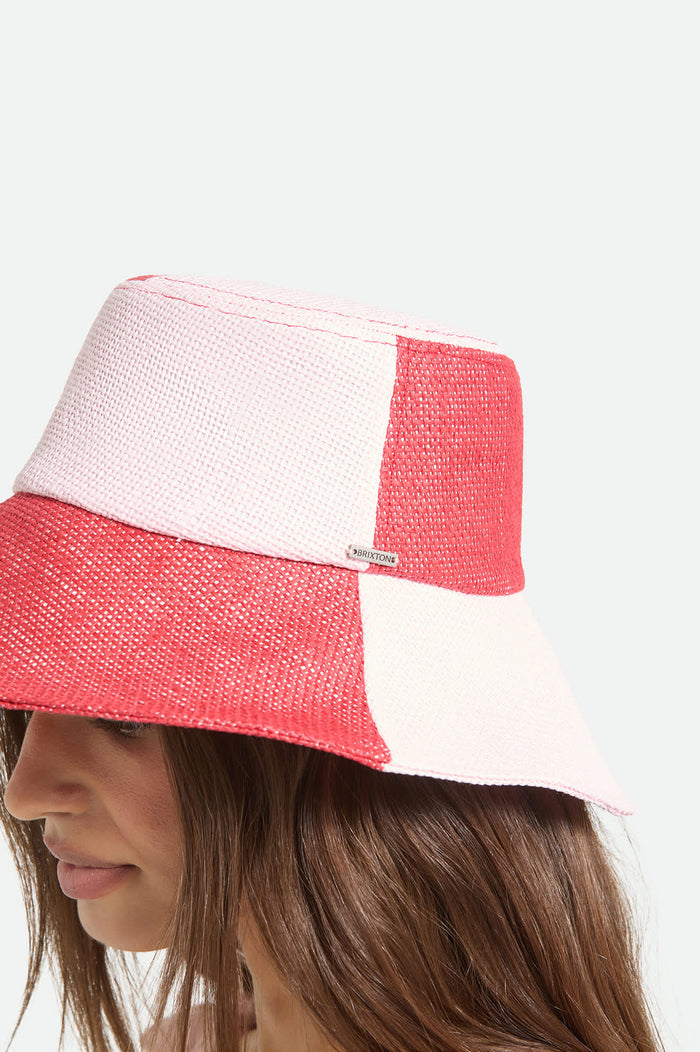 Women's Harmony Packable Bucket Hat in the color Silver Pink/Adrenaline Rush - Additional Fit image