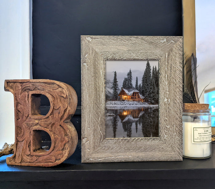Hatteras 2", Boho Rustic Beachwood Matted Picture Frame
