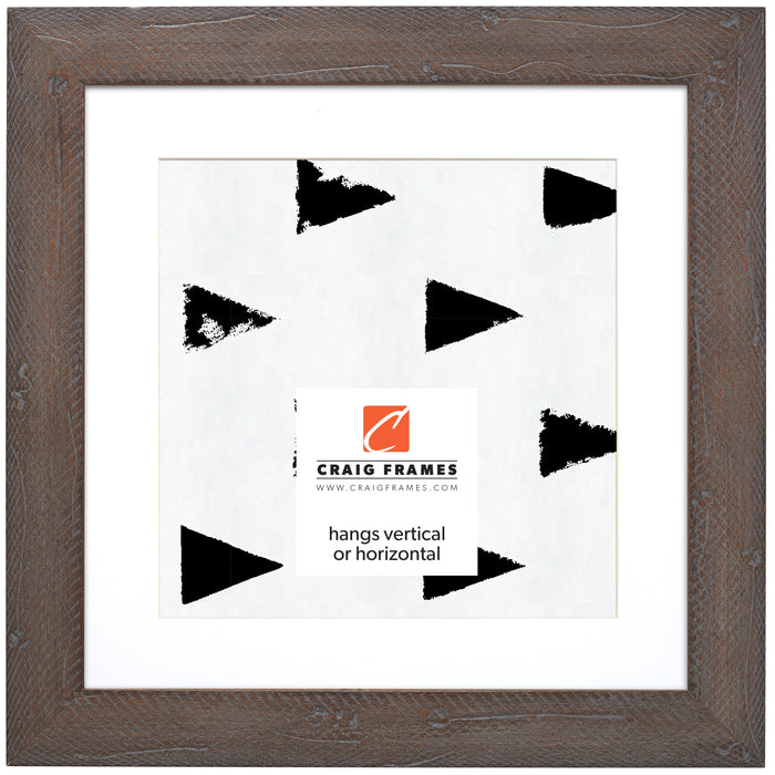Hatteras 2", Boho Rustic Gray Wash Matted Picture Frame