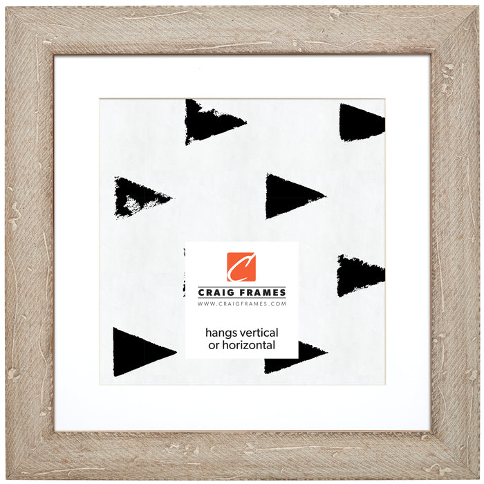 Hatteras 2", Boho Rustic Whitewash Matted Picture Frame