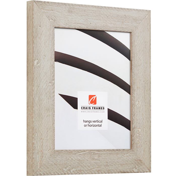 Hatteras 2", Boho Rustic Whitewash Matted Picture Frame