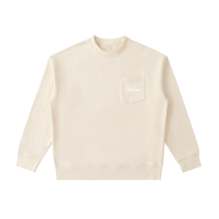 Heavyweight Patch Pocket Crewneck Sweatshirt - Memento Mori Clothing