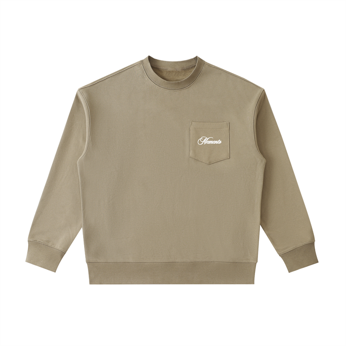 Heavyweight Patch Pocket Crewneck Sweatshirt - Memento Mori Clothing