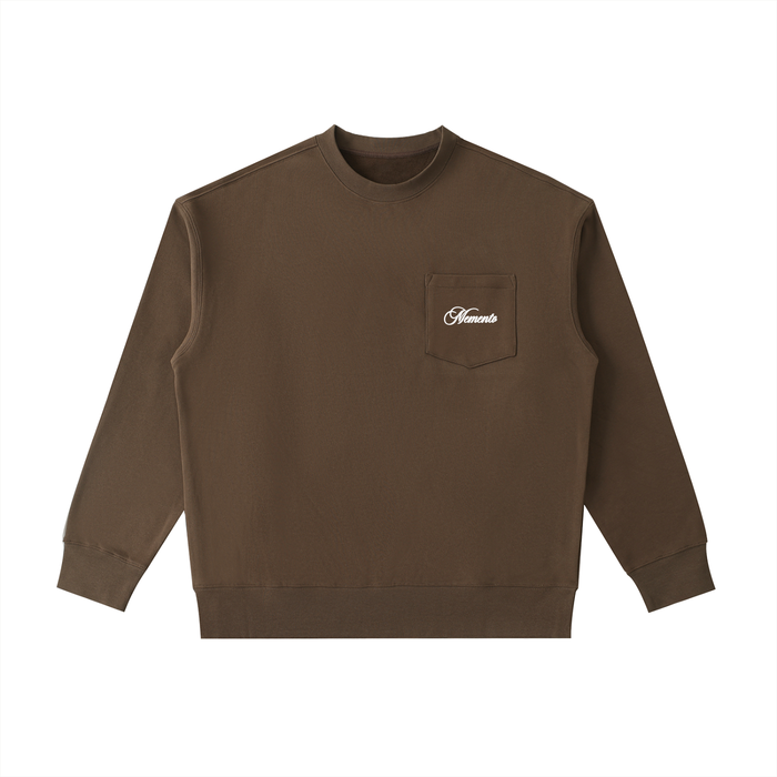 Heavyweight Patch Pocket Crewneck Sweatshirt - Memento Mori Clothing