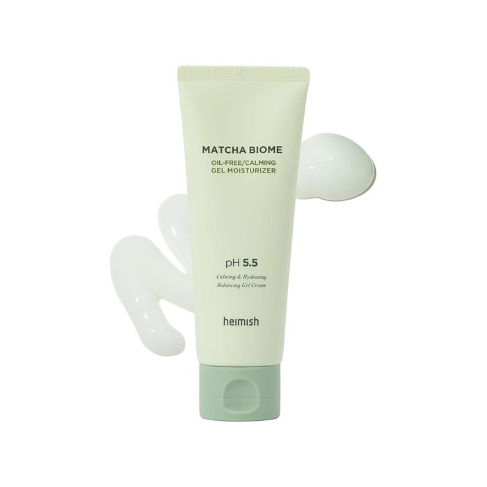 HEIMISH Matcha Biome Oil-Free Calming Gel Moisturizer is a lightweight, oil-free gel designed to soothe, hydrate, and balance the skin. Formulated with Matcha (Green Tea) Extract, Centella Asiatica, and probiotics, it helps calm irritation while supporting a healthy skin barrier. Niacinamide brightens and refines the complexion, while Panthenol provides lasting hydration and comfort. The refreshing gel texture absorbs quickly without heaviness, making it perfect for oily, combination, and sensit