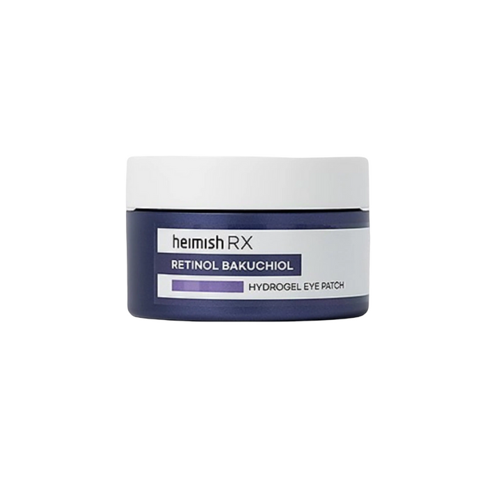 HEIMISH RX Retinol Bakuchiol Hydrogel Eye Patch is a targeted treatment designed to reduce fine lines, brighten dark circles, and hydrate the delicate under-eye area. Formulated with Retinol and Bakuchiol, it promotes smoother, firmer skin while minimizing signs of aging. 2% Niacinamide brightens, while Sodium Hyaluronate and Allantoin deliver deep hydration and soothing care. Enriched with antioxidant-rich extracts like Raspberry, Pomegranate, and Cranberry, these hydrogel patches leave the und