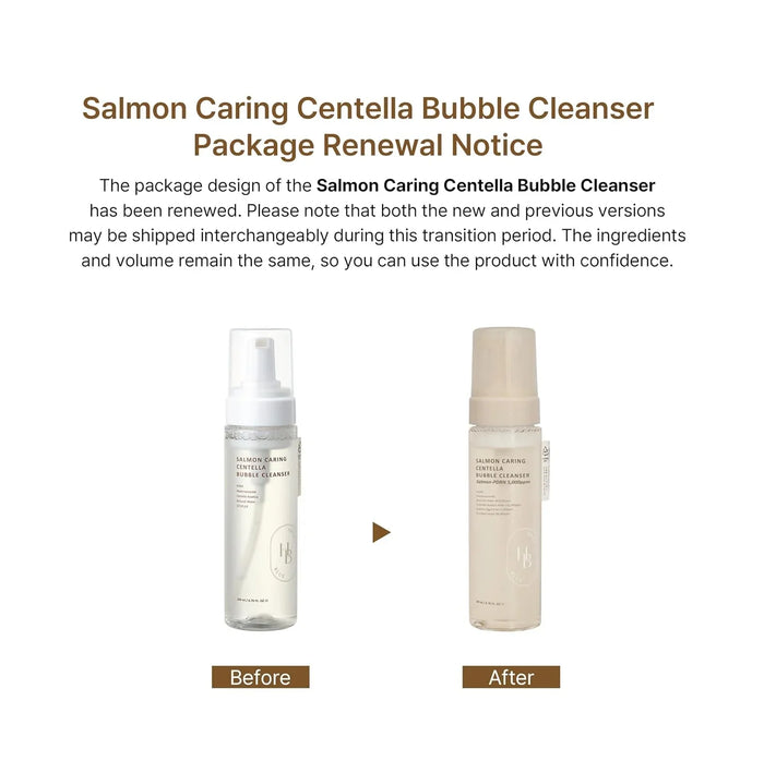[HEVE BLUE] Salmon Caring Centella Bubble Cleanser 200ml - Ballagrio