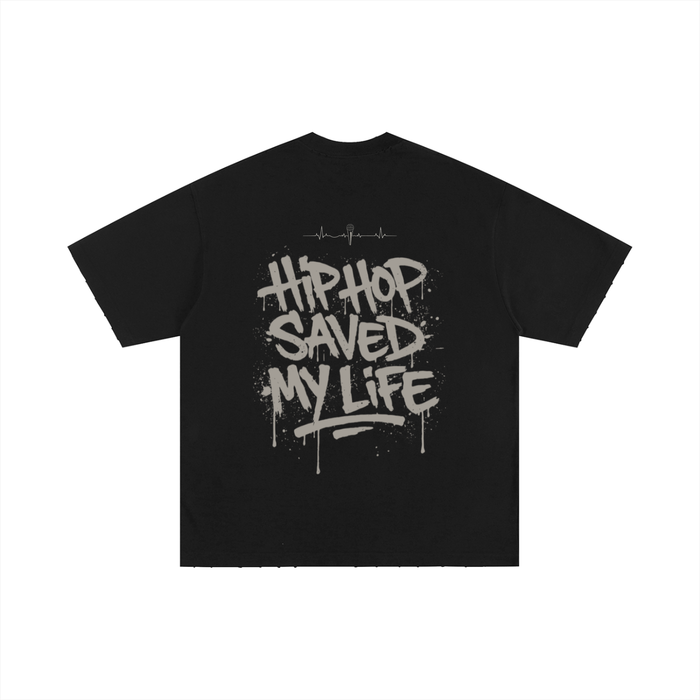 Hip Hop Saved Me Hand-frayed T-Shirt - Memento Mori Clothing
