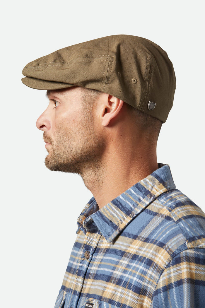 Hooligan Lightweight Flat Cap - Ivy Green Ripstop